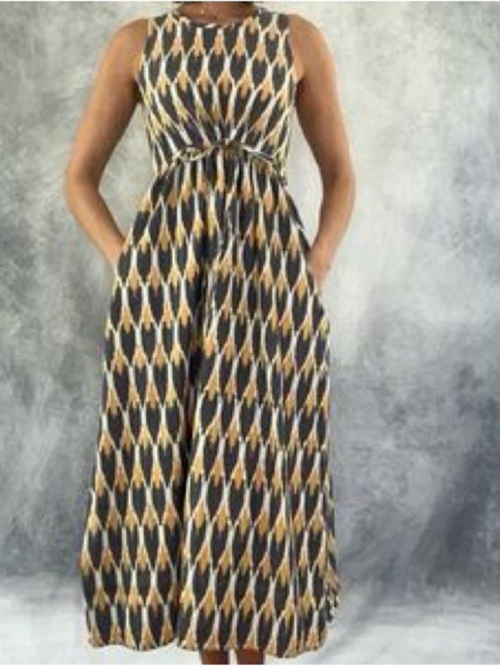 Sleeveless  Aztec Maxi Dress